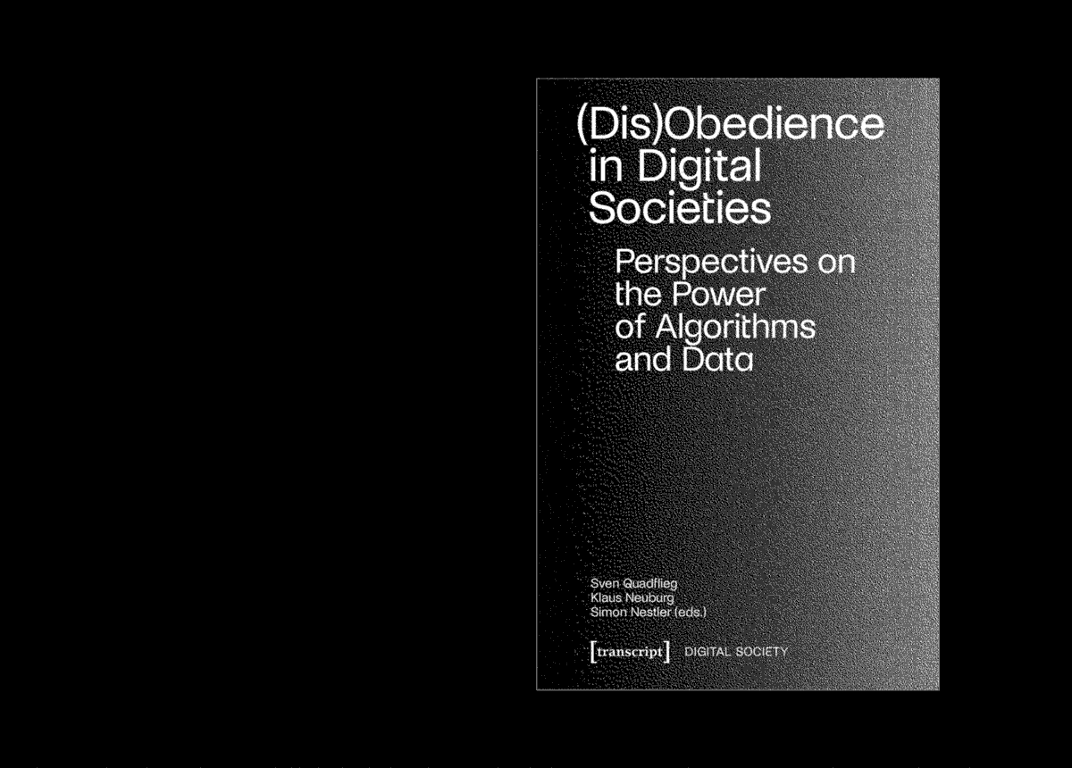 Book cover: (Dis)Obedience in Digital Societies